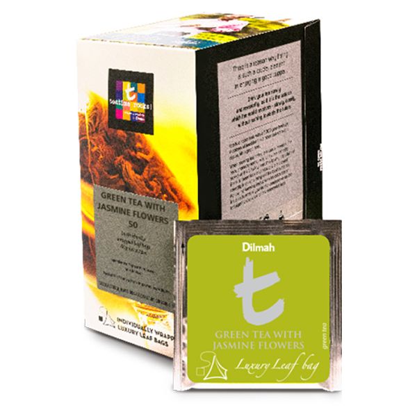 Dilmah Čaj zelený GREEN TEA WITH JASMINE FLOWERS T Lux sáček HB 50/2g thumbnail
